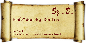 Szádeczky Dorina névjegykártya